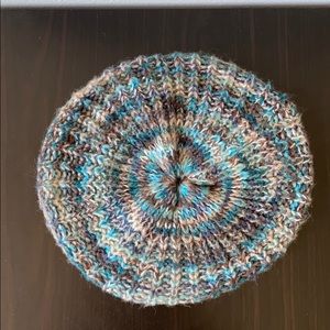 Knit beret hat 🍁🍂 blue hat